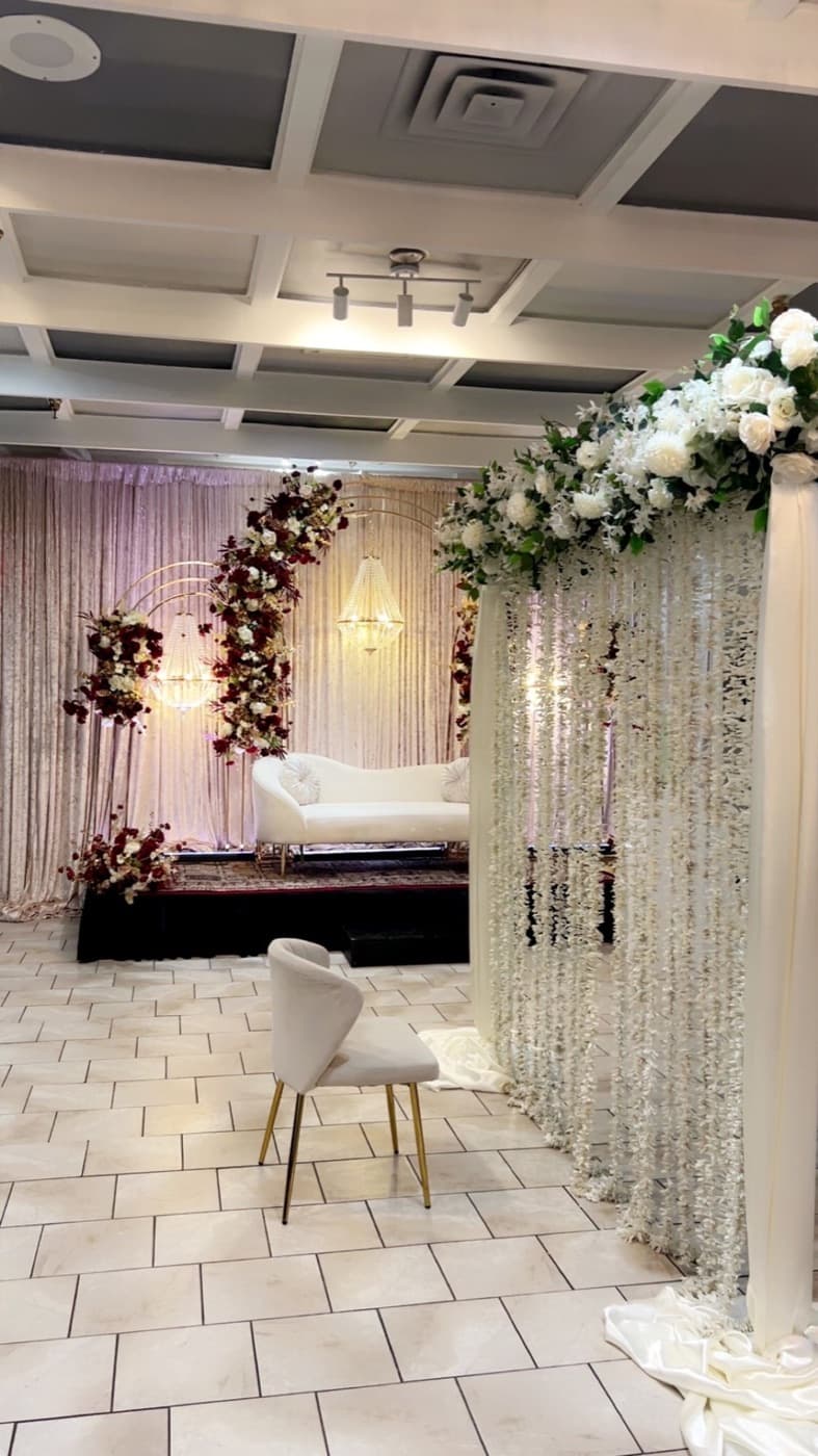Crystal draping detail